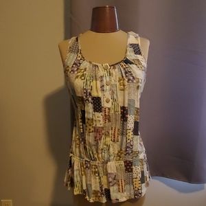 Papaya patchwork Tank top